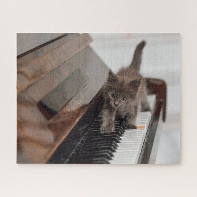 Cutest Baby Animals | Kitten on Piano Jigsaw Puzzle (Horizontal)