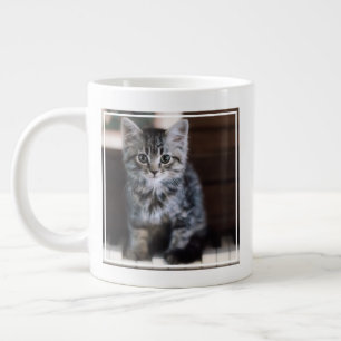 Cutest Baby Animals   Kitten on Piano Keys Large Coffee Mug