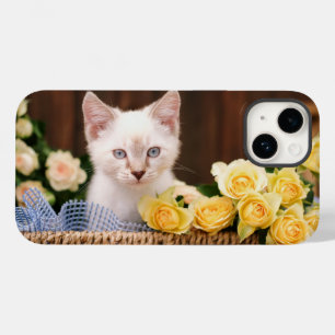 Cutest Baby Animals Kitten & Yellow Roses Case-Mate iPhone 14 Case