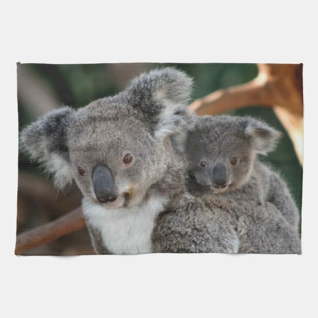 Cutest Baby Animals | Koala and Joey Tea Towel (Horizontal)