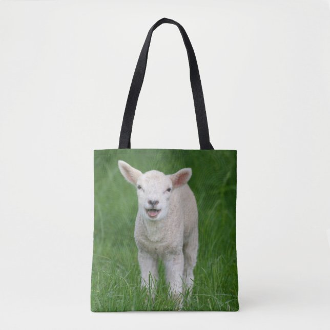 Cutest Baby Animals | Lil Lamb Tote Bag (Front)