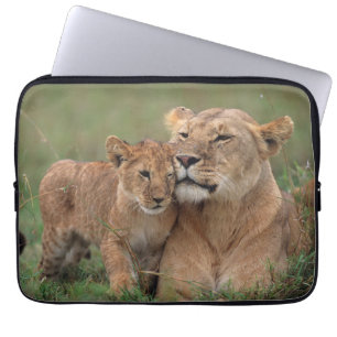Cutest Baby Animals   Lion Cub & Mother Laptop Sleeve