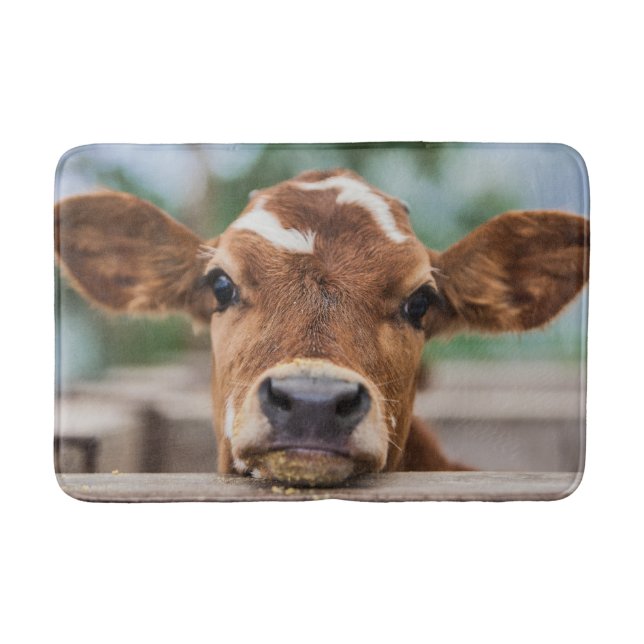 Cutest Baby Animals | Little Cow Calf Bath Mat (Front)