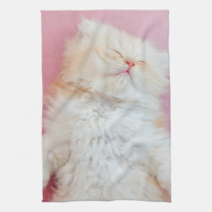 Cutest Baby Animals   Lovely Kitten Sleeping Tea Towel