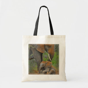 Cutest Baby Animals   Mama Elephant & Baby Tote Bag
