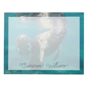 Cutest Baby Animals   Manatee & Baby Notepad