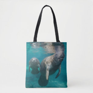 Cutest Baby Animals   Manatee & Baby Tote Bag