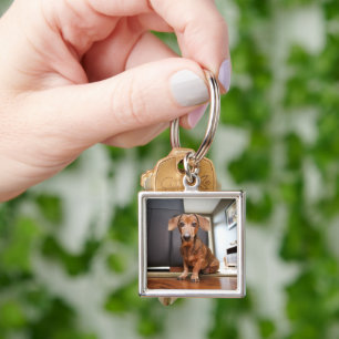 Cutest Baby Animals Mini Dachshund Puppy Key Ring