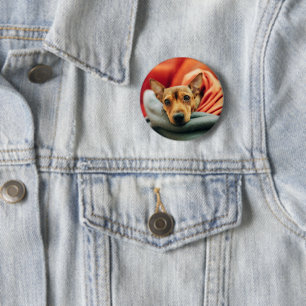 Cutest Baby Animals   Miniature Pinscher 6 Cm Round Badge