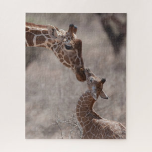 Cutest Baby Animals   Mother and Baby Giraffe Jigsaw Puzzle