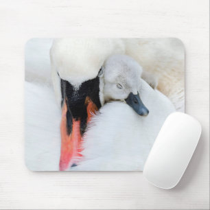 Cutest Baby Animals Mother & Baby Mute Swan Mouse Mat
