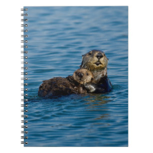 Cutest Baby Animals Mother & Baby Sea Otter Notebook