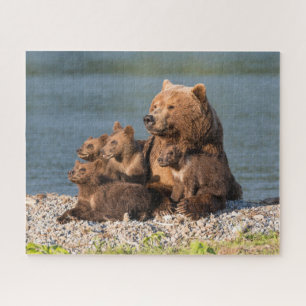 Cutest Baby Animals Mother Bear & Cubs Jigsaw Puzzle