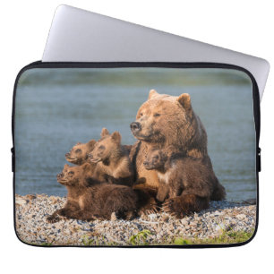 Cutest Baby Animals Mother Bear & Cubs Laptop Sleeve