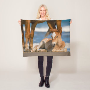 Cutest Baby Animals Newborn Corolla Wild Horse Fleece Blanket