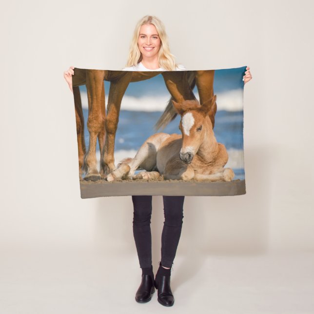 Cutest Baby Animals | Newborn Corolla Wild Horse Fleece Blanket (In Situ)