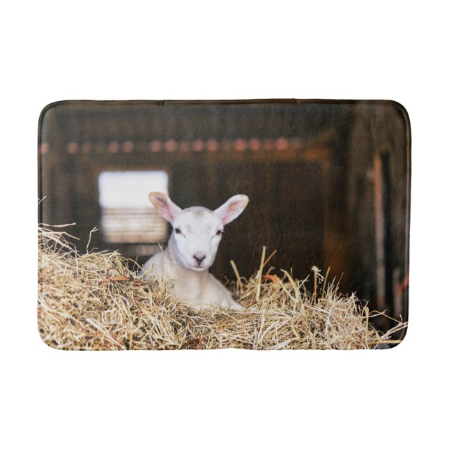 Cutest Baby Animals | Newborn Lamb Bath Mat (Front)