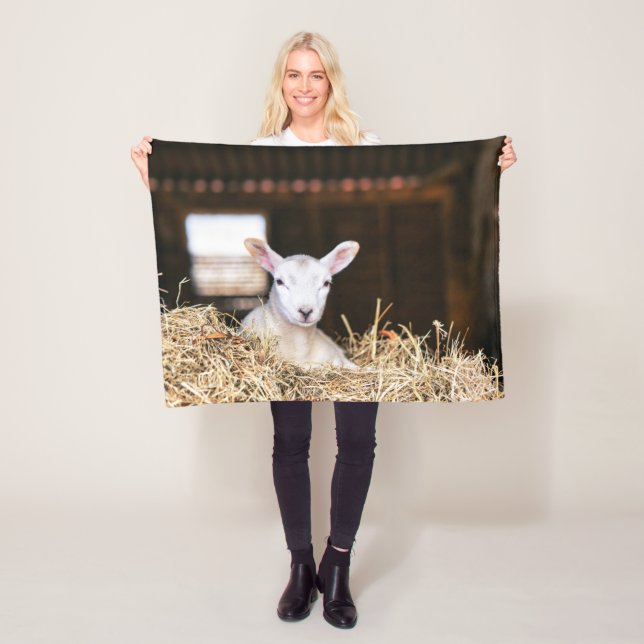 Cutest Baby Animals | Newborn Lamb Fleece Blanket (In Situ)