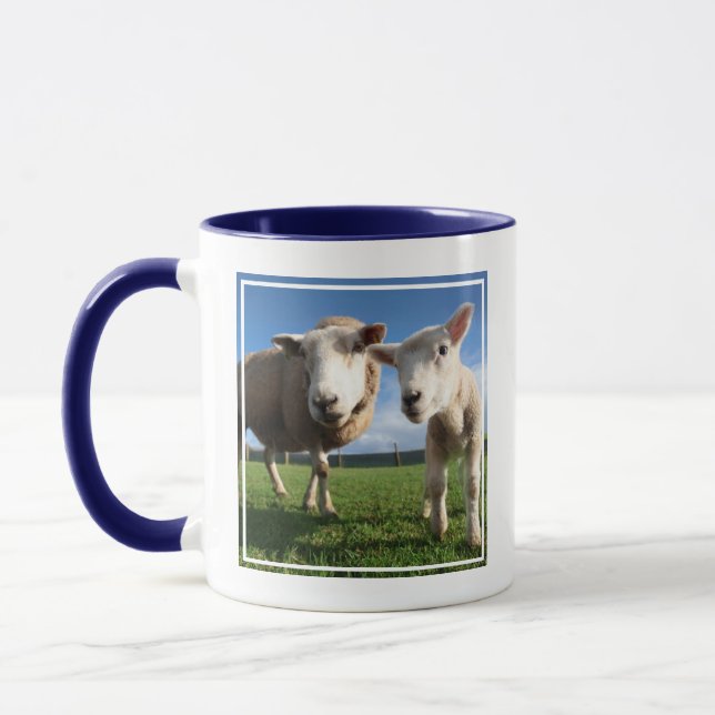 Cutest Baby Animals | Newborn Lamb & Mama Mug (Left)