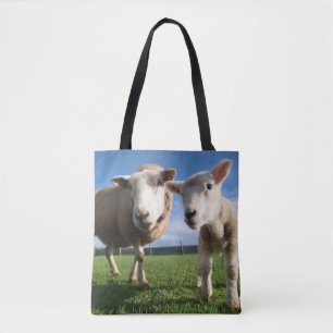 Cutest Baby Animals   Newborn Lamb & Mama Tote Bag