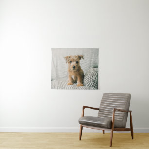 Cutest Baby Animals Norfolk Terrier Puppy Tapestry
