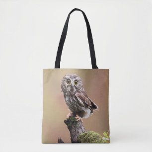 Cutest Baby Animals Northern Saw Whet Owl Tote Bag