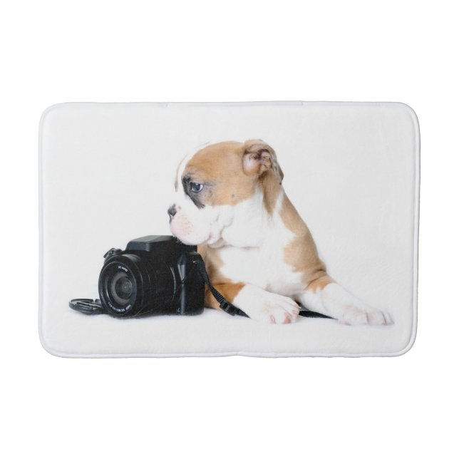 Cutest Baby Animals | Old Tyme British Bulldog Bath Mat (Front)