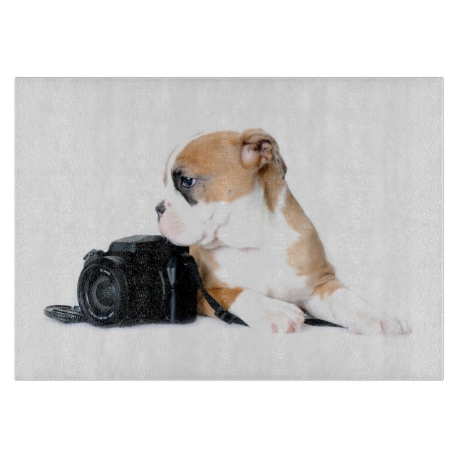 Cutest Baby Animals | Old Tyme British Bulldog Cutting Board (Front)