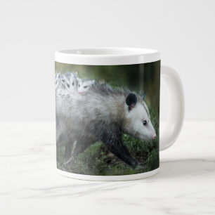 Cutest Baby Animals   Opossum Mom & Kids Large Coffee Mug