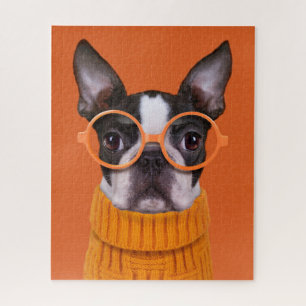 Cutest Baby Animals   Orange Boston Terrier Jigsaw Puzzle