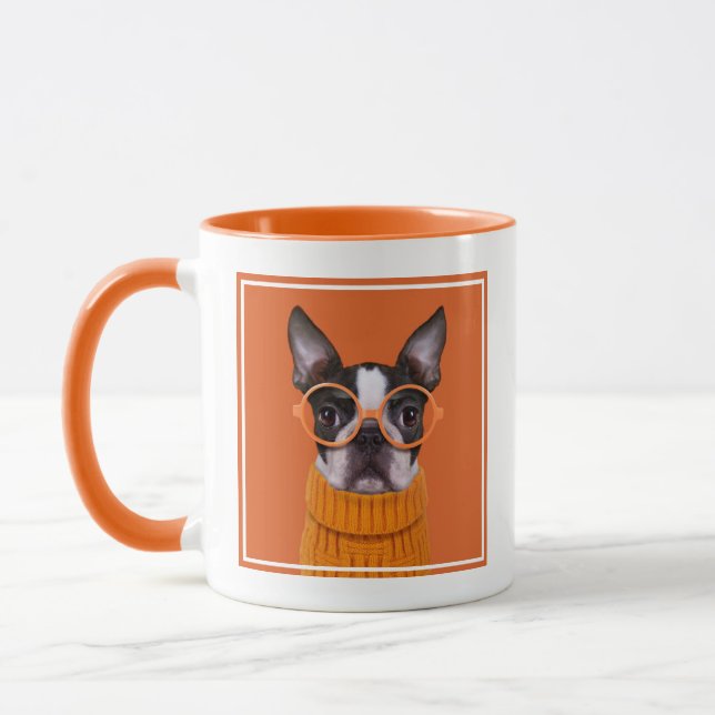 Cutest Baby Animals | Orange Boston Terrier Mug (Left)