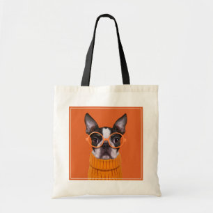 Cutest Baby Animals   Orange Boston Terrier Tote Bag