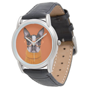Cutest Baby Animals Orange Boston Terrier Watch