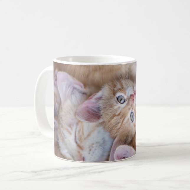 Cutest Baby Animals | Orange Kitten Pile Coffee Mug (Front Left)