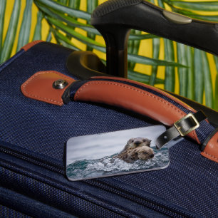 Cutest Baby Animals   Otter Baby & Mother Luggage Tag