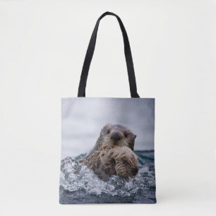 Cutest Baby Animals   Otter Baby & Mother Tote Bag