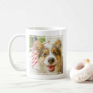 Cutest Baby Animals   Patriotic Corgi Puppy Coffee Mug