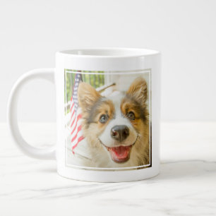 Cutest Baby Animals Patriotic Corgi Puppy Large Coffee Mug
