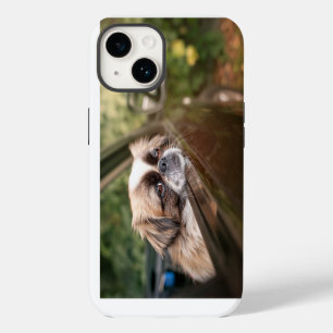Cutest Baby Animals Pekingese Puppy in Car iPhone 14 Case
