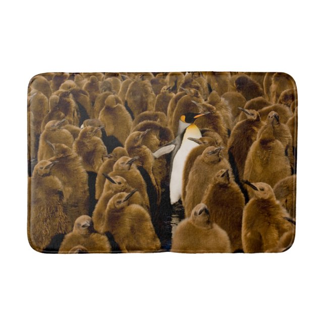 Cutest Baby Animals | Penguin Among Youngsters Bath Mat (Front)