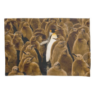 Cutest Baby Animals   Penguin Among Youngsters Pillowcase