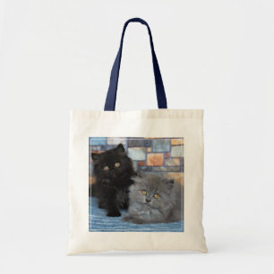 Cutest Baby Animals Persian Kittens on Blanket Tote Bag