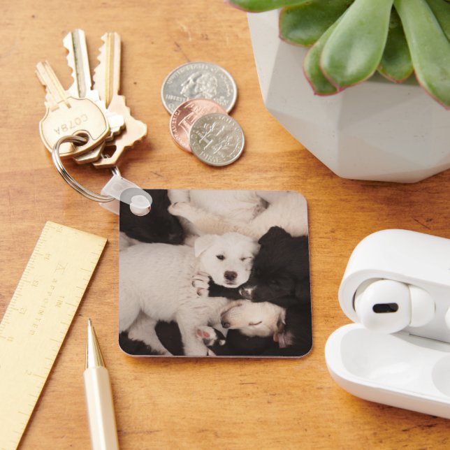 Cutest Baby Animals | Pile of Puppies Key Ring (Desk)