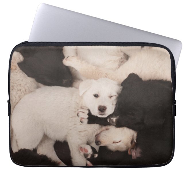 Cutest Baby Animals | Pile of Puppies Laptop Sleeve (Front)