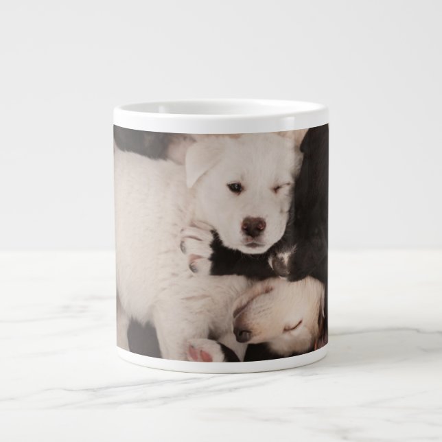Cutest Baby Animals | Pile of Puppies Large Coffee Mug (Front)