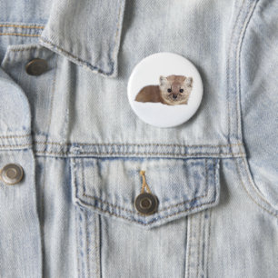 Cutest Baby Animals Pine Marten 6 Cm Round Badge