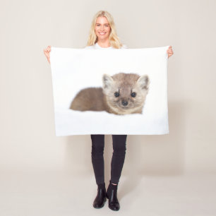Cutest Baby Animals Pine Marten Fleece Blanket