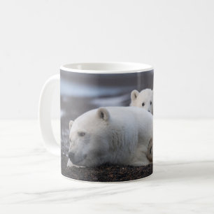 Cutest Baby Animals   Polar Bear Family Alaska Coffee Mug