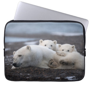 Cutest Baby Animals   Polar Bear Family Alaska Laptop Sleeve