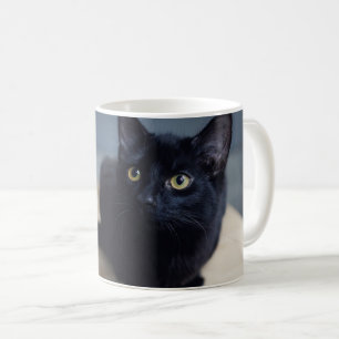 Cutest Baby Animals Portrait of a Black Cat Coffee Mug